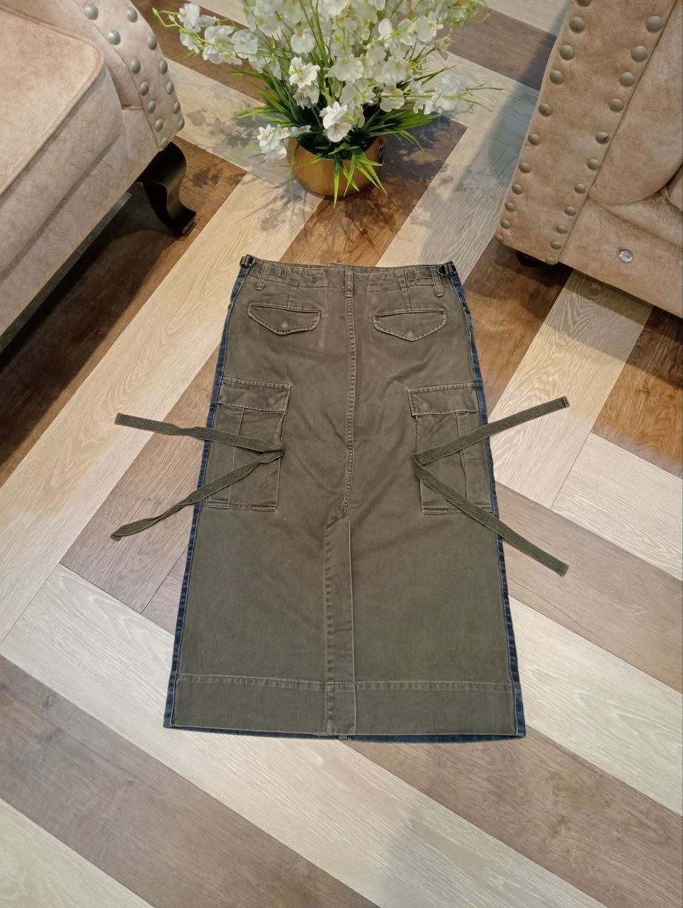 Maison MIHARA YASUHIRO RARE MIHARAYASUHIRO DENIM + CARGO MIDI SKIRT Size 30" / US 8 / IT 44 - 4 Thumbnail