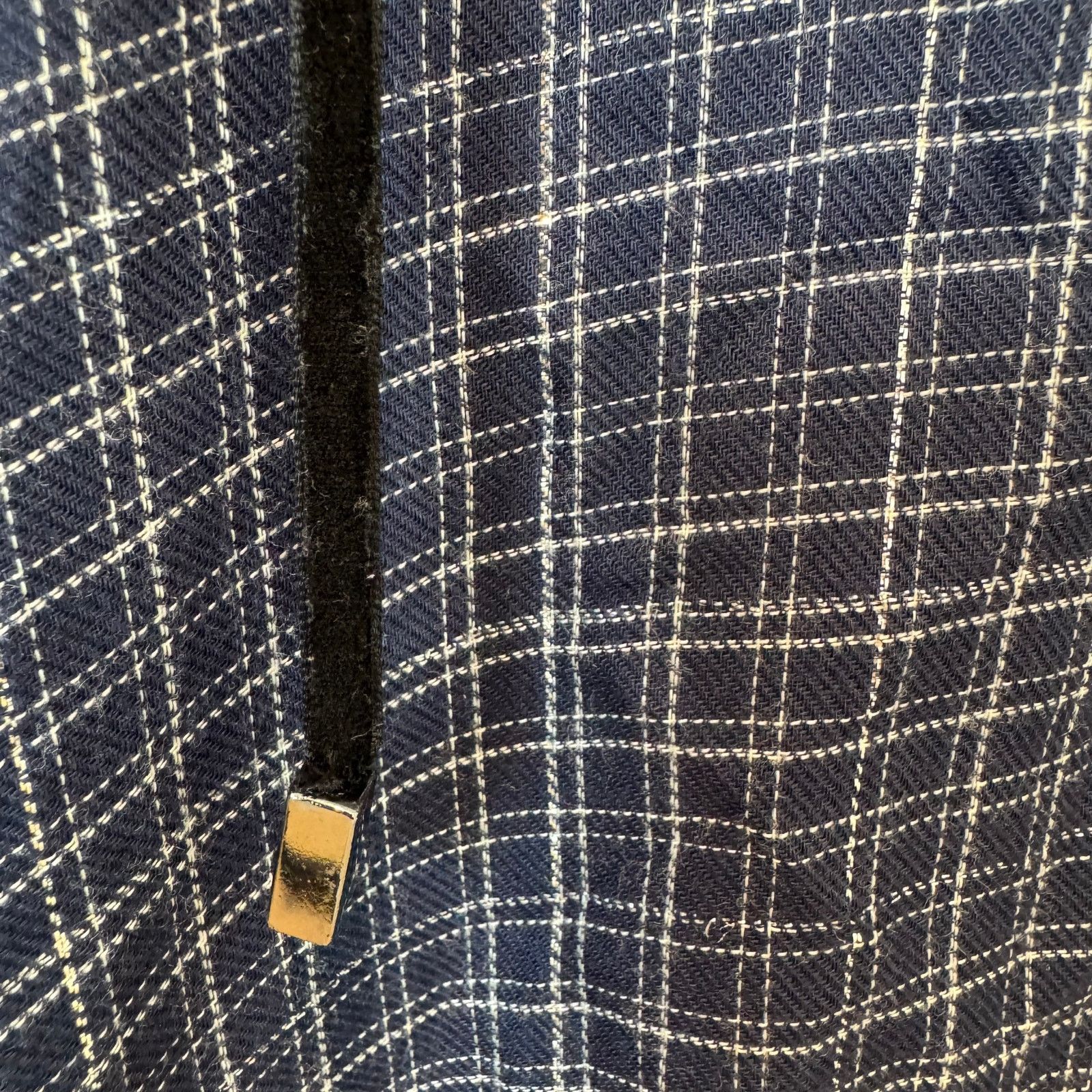 Paige PAIGE Calissa Navy Plaid Flannel Peacoat Gunmetal Check Top Size M / US 6-8 / IT 42-44 - 9 Thumbnail