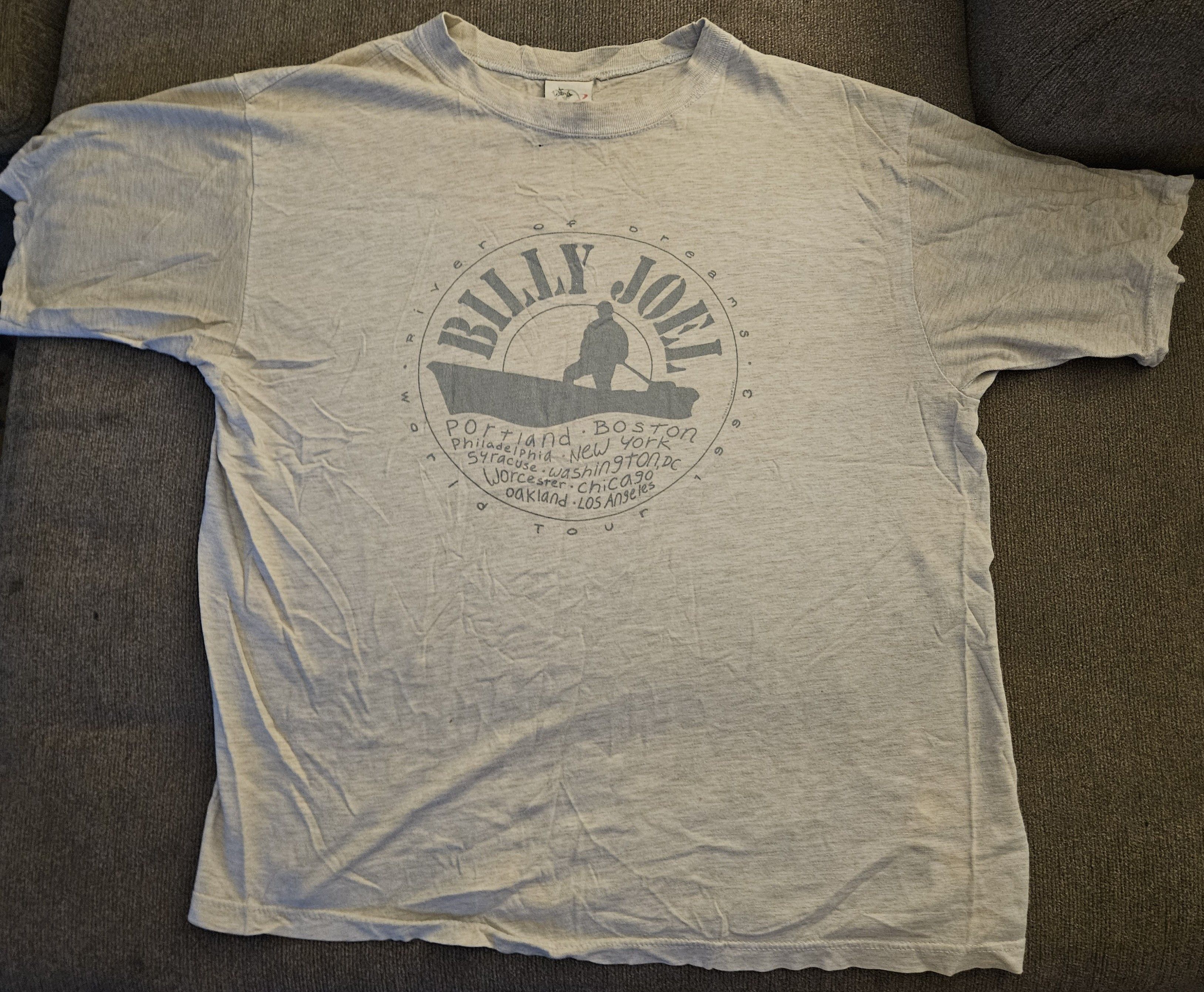 Other Billy Joel River of Dreams 1993 World Tour Shirt XL Vintage Size US XL / EU 56 / 4 - 3 Thumbnail