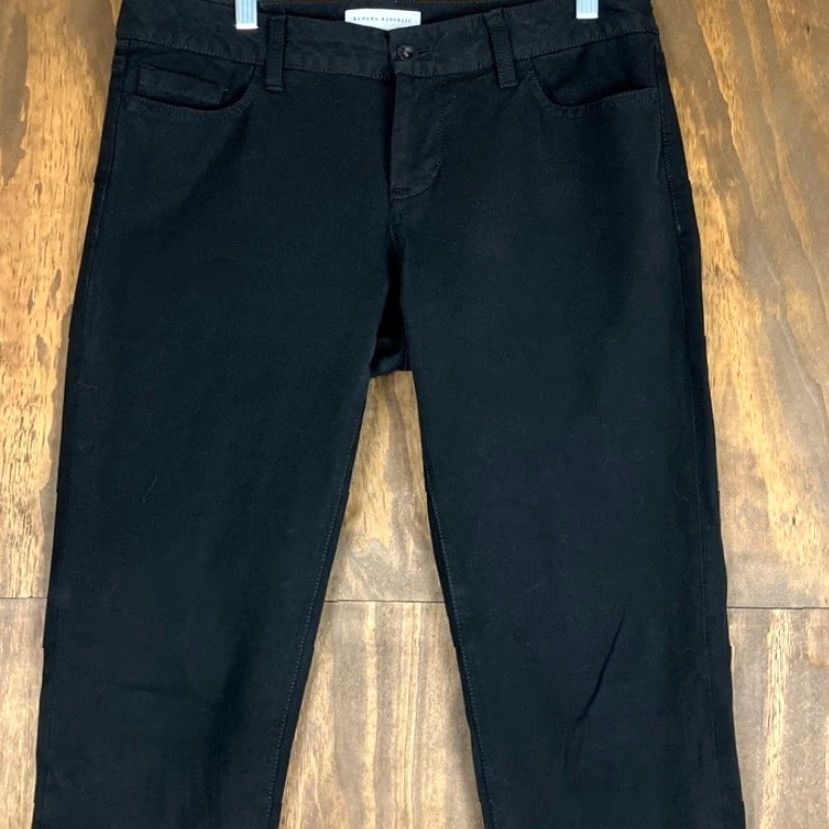 Banana Republic Banana Republic Womens Jeans Black Denim Mid Rise Skinny Stretch 8 Size 24" / US 00 / IT 34 - 2 Thumbnail