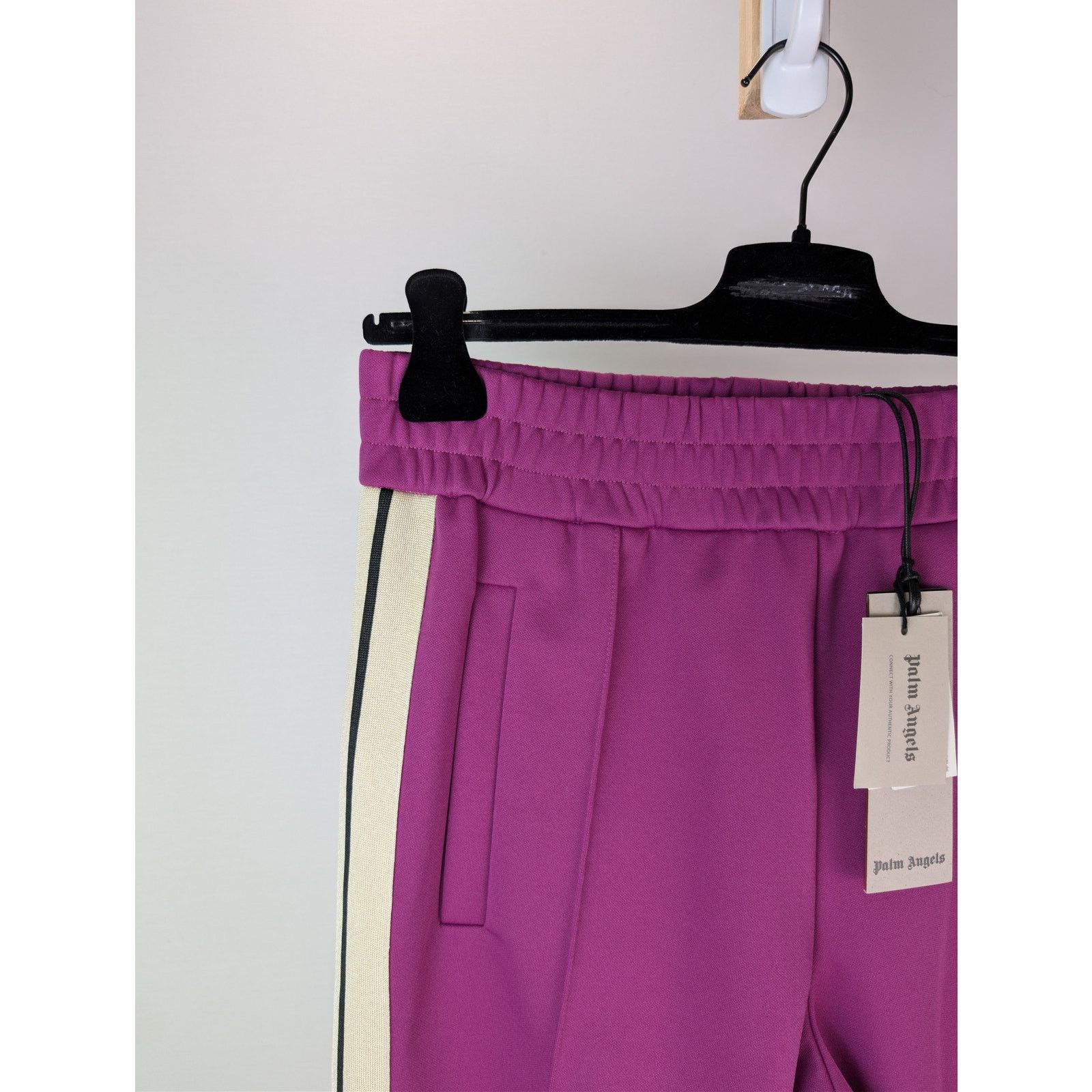 Palm Angels o1rshd1 Q:2 / Classic Logo Track Pants in Purple / Off White Size US 32 / EU 48 - 6 Thumbnail