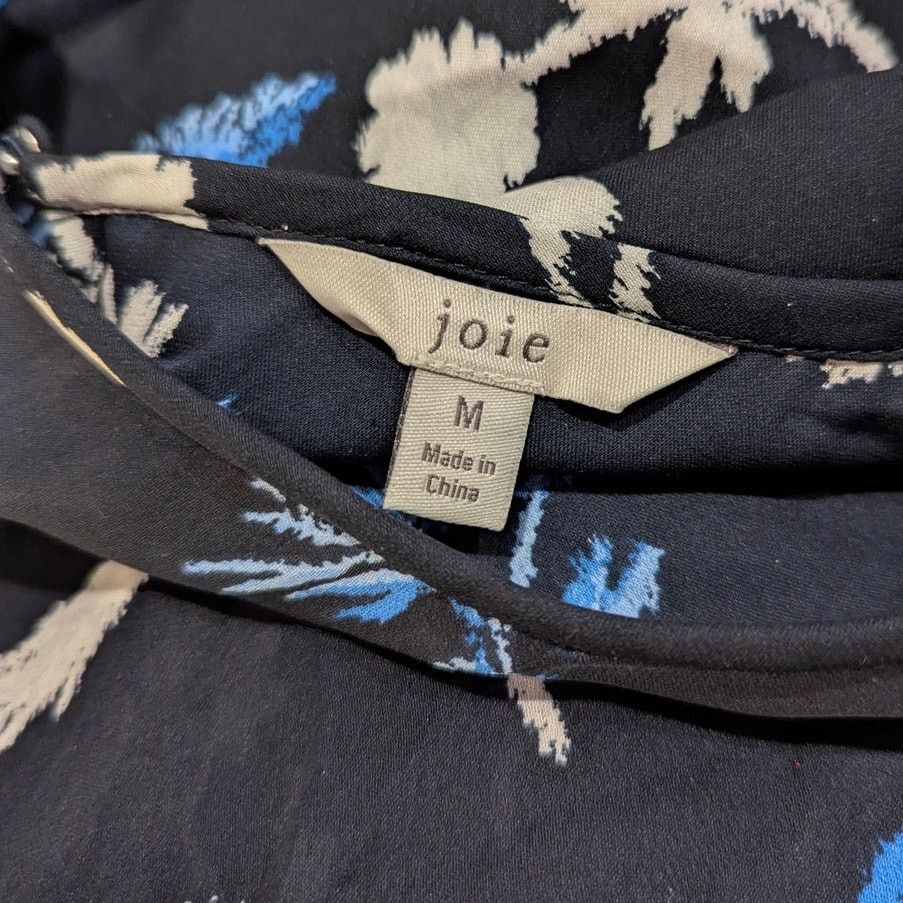 Joie Joie Wira 100% Silk Blue Floral Tulip Sleeve Top Medium Size M / US 6-8 / IT 42-44 - 10 Thumbnail