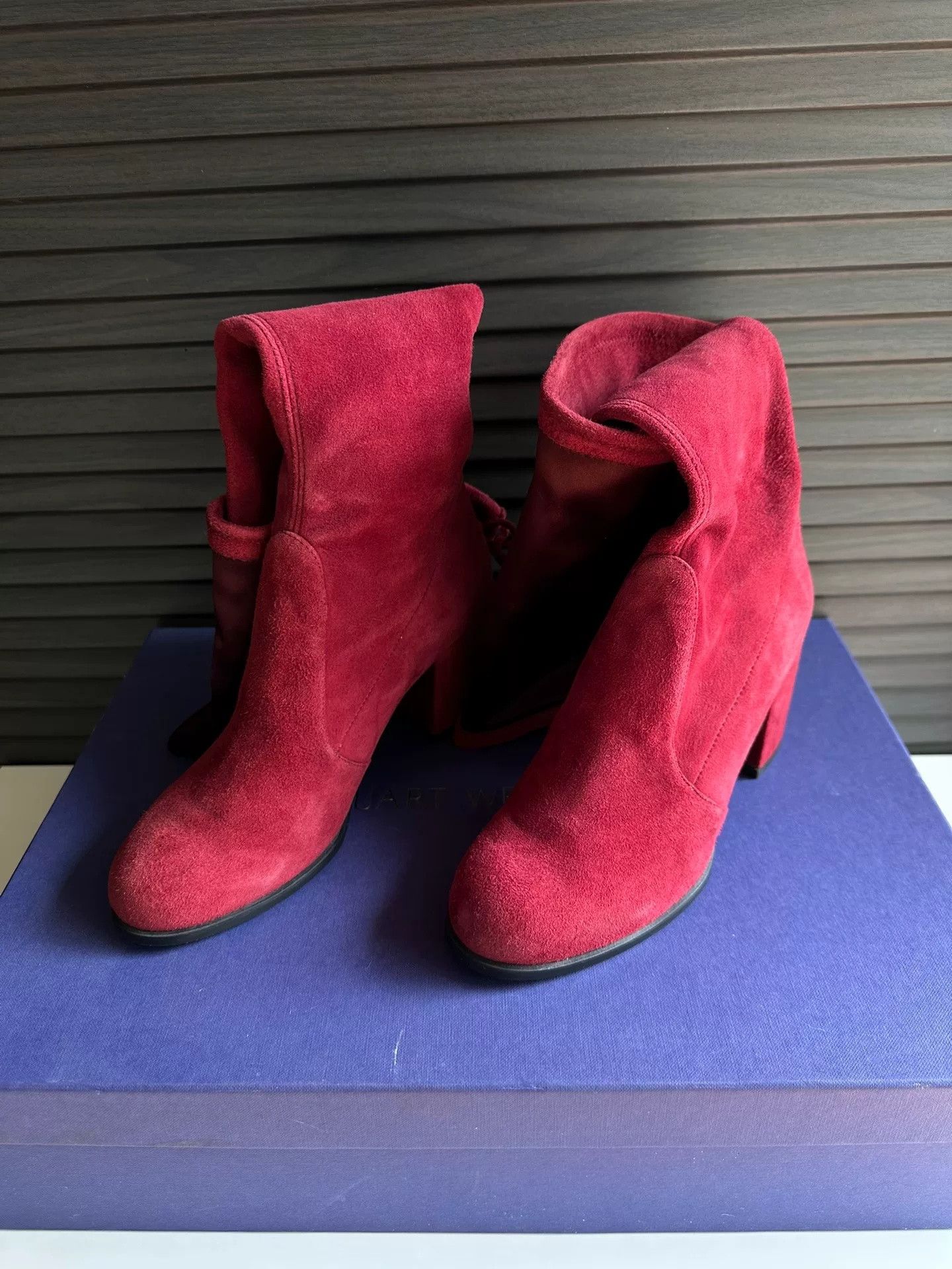 Stuart Weitzman Stuart Weitzman Red Suede Boots Size US XXS / EU 40 - 6 Thumbnail
