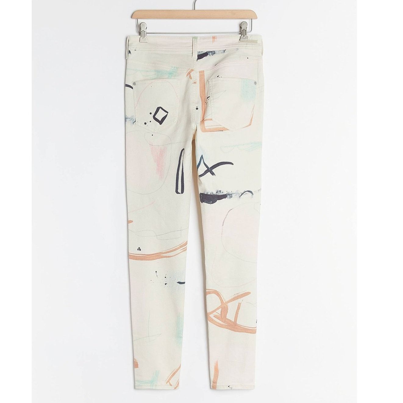 Anthropologie Anthropologie x Moglea Ultra High-Rise Slim Straight (28) Size 28" / US 6 / IT 42 - 3 Thumbnail