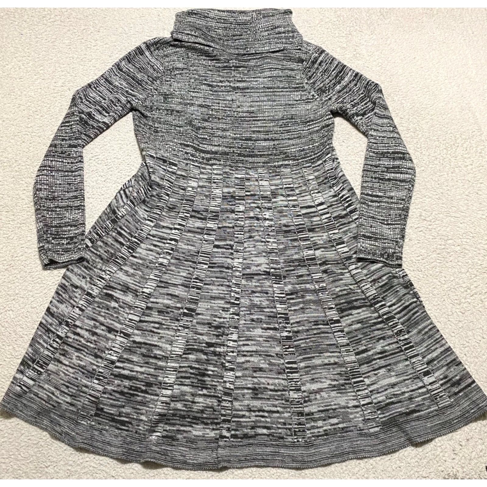 Calvin Klein Calvin Klein Women’s Knit Cowl Neck Dress Heather Gray Large Knee Length Solid Pattern Dress Size L / US 10 / IT 46 - 2 Thumbnail