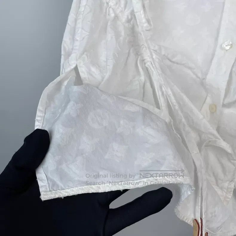 Louis Vuitton Louis Vuitton White embossed presbyopic full print shirt Size XXS / US 00 / IT 34 - 4 Thumbnail