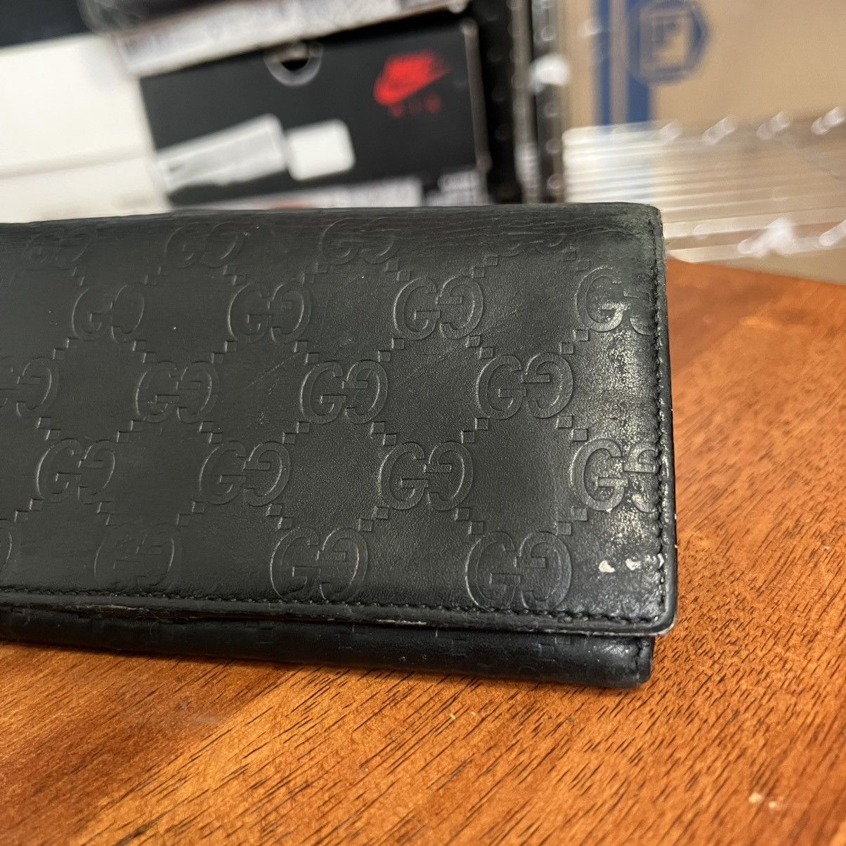 Gucci Gucci Guccissima Long Wallet Black Size ONE SIZE - 4 Thumbnail