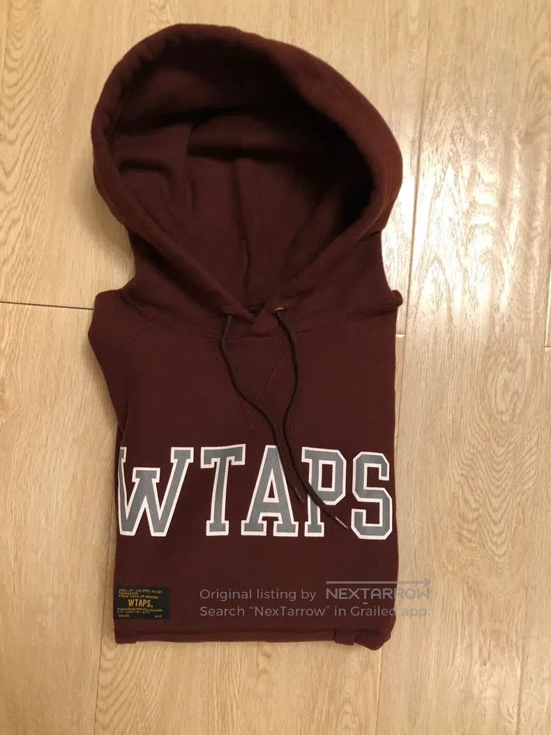 Wtaps Wtaps Cap Sweatshirt Wine Red Size US M / EU 48-50 / 2 - 2 Thumbnail