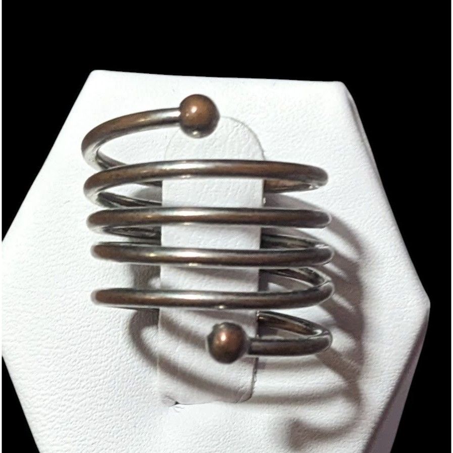 Other Copper And Silver Tone Metal Coil Ring Size 7 Size ONE SIZE - 1 Thumbnail