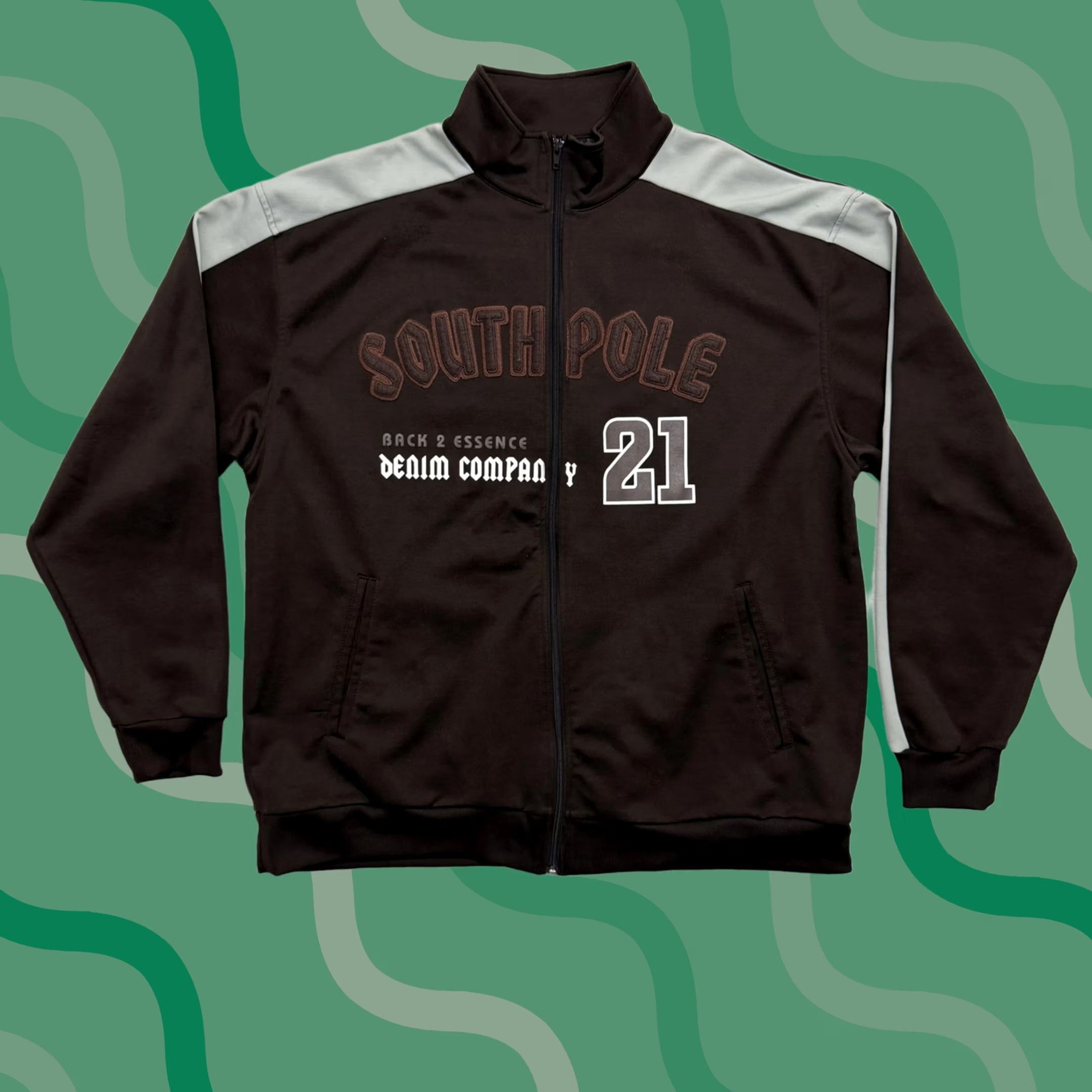Southpole South Pole Track Jacket Men XL Brown Colorblock Full Zip Pockets Athletic Gym & Training Regular Size US XL / EU 56 / 4 - 1 Thumbnail