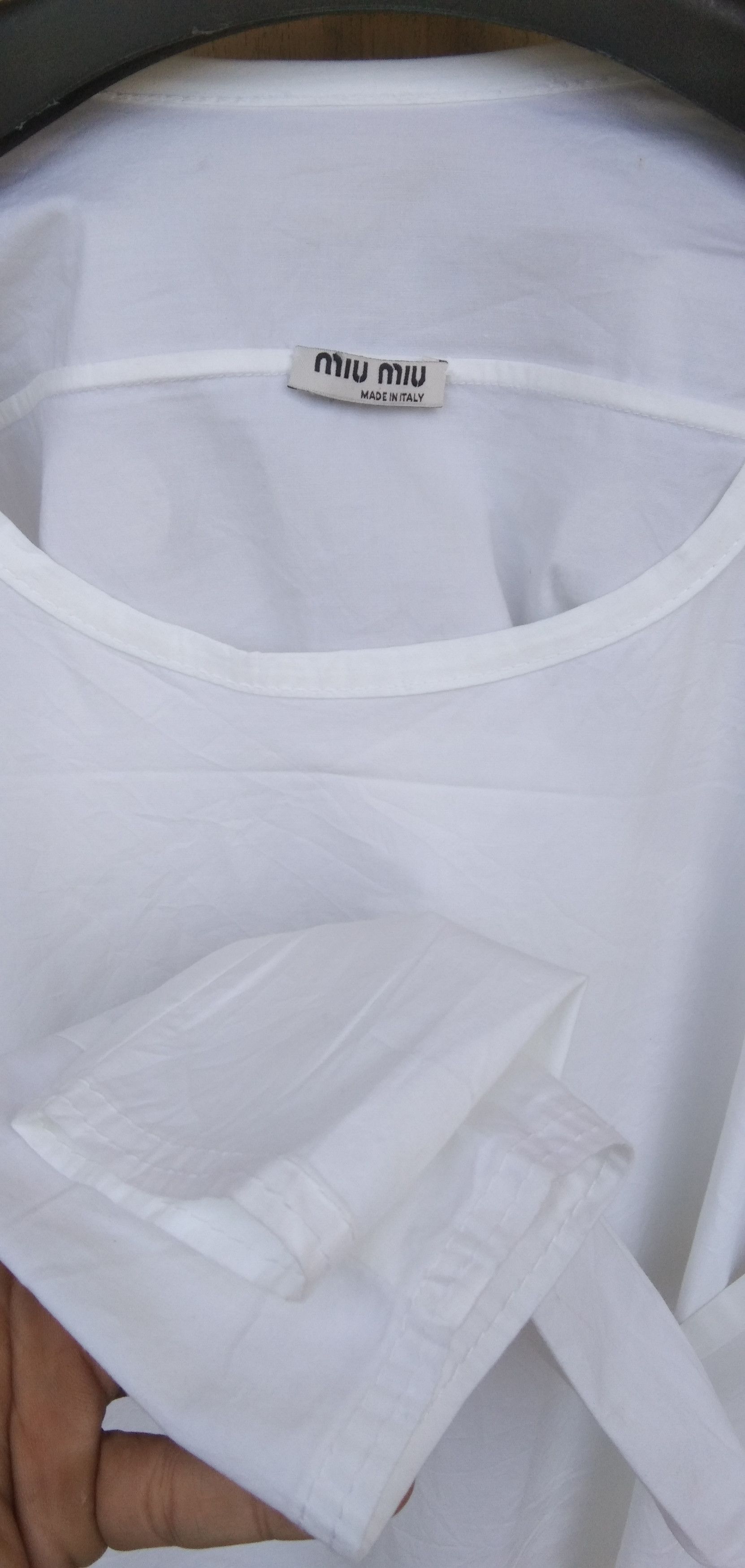 Miu Miu Miu miiu white tops in blouse/tunic Size S / US 4 / IT 40 - 4 Thumbnail