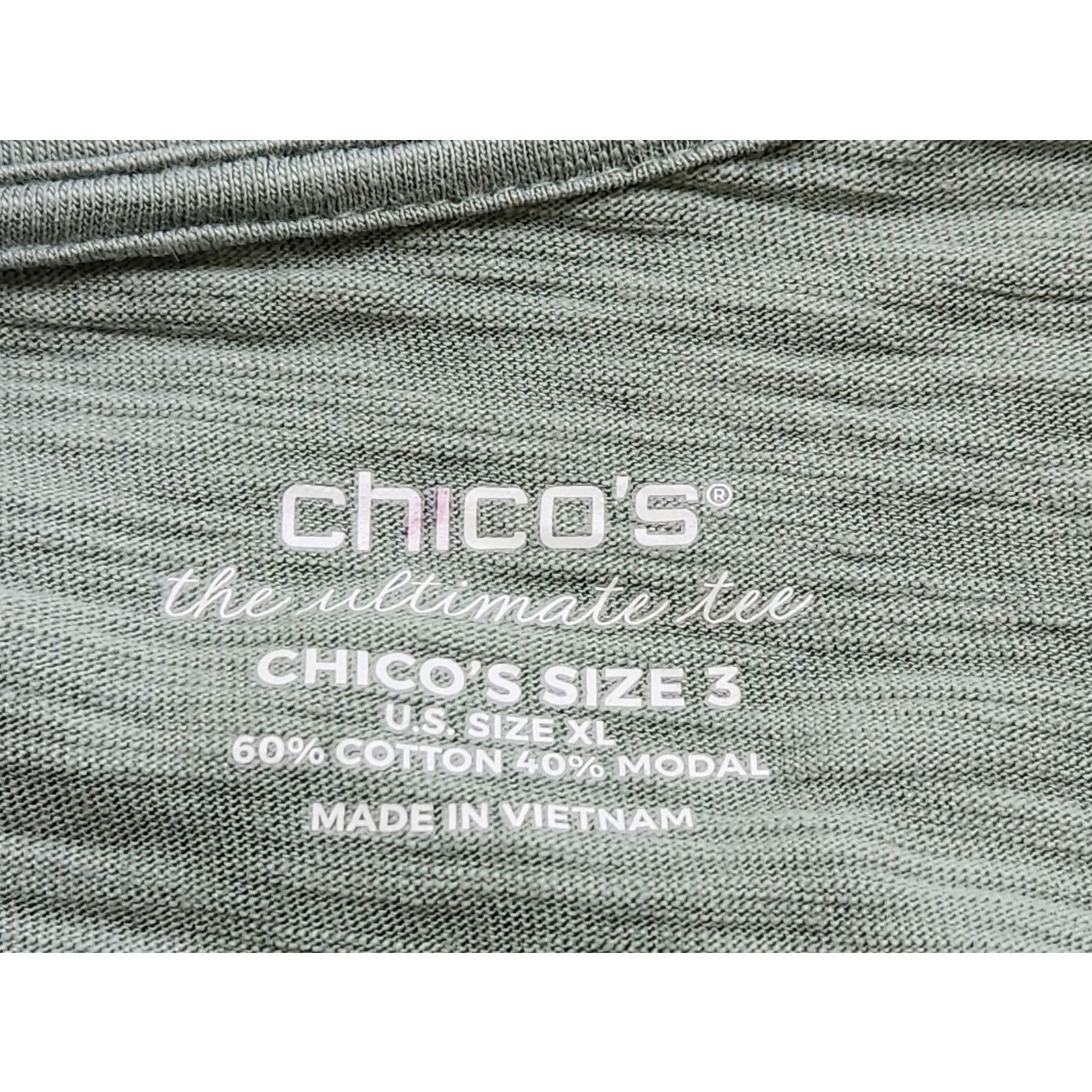 Other Chico's Green Heathered Ultimate Tee Top 3 XL Lightweight Size XL / US 12-14 / IT 48-50 - 4 Thumbnail