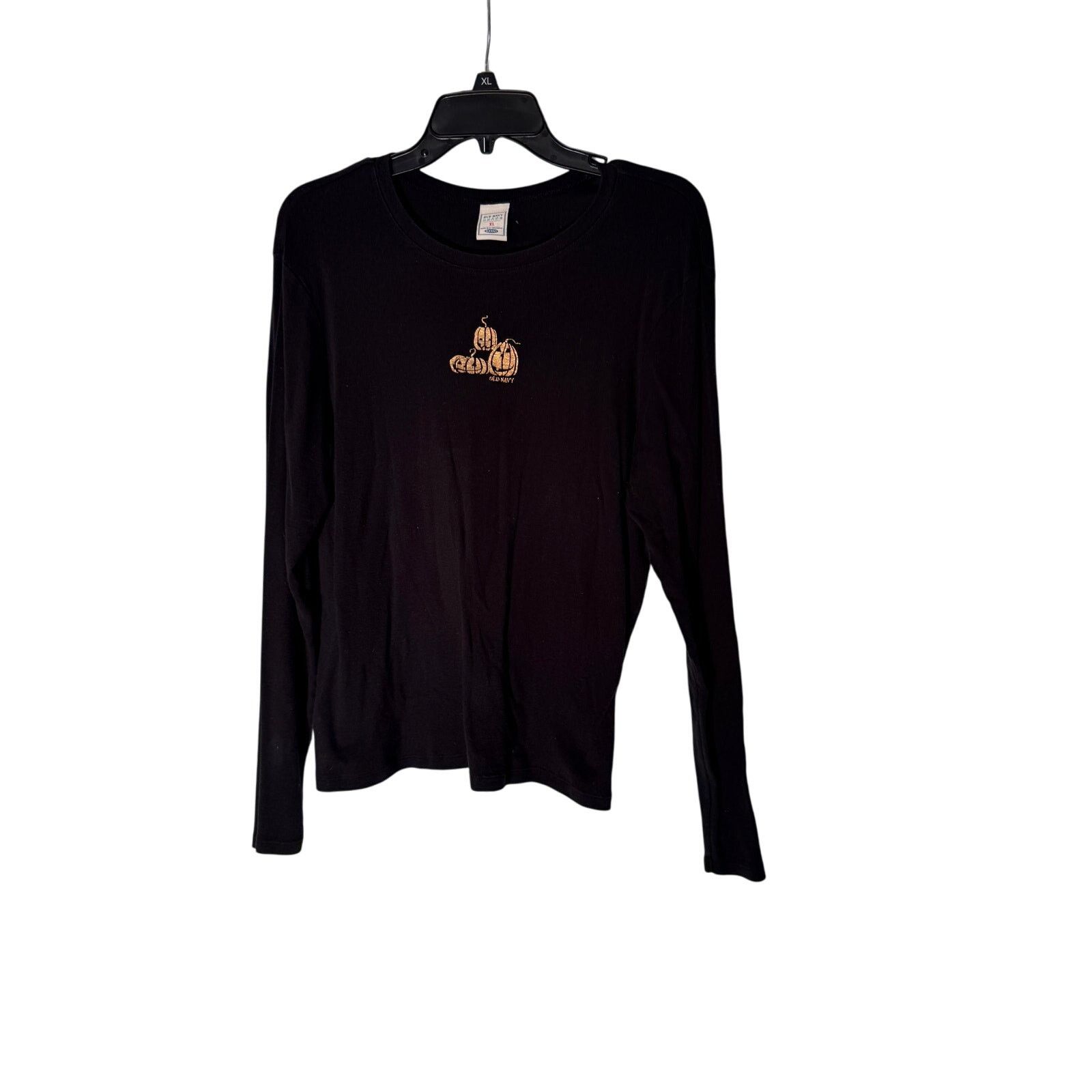 Old Navy Vtge Y2K Old Navy Black Pumpkin Longsleeve Shirt Women's XL Size XL / US 12-14 / IT 48-50 - 1 Thumbnail