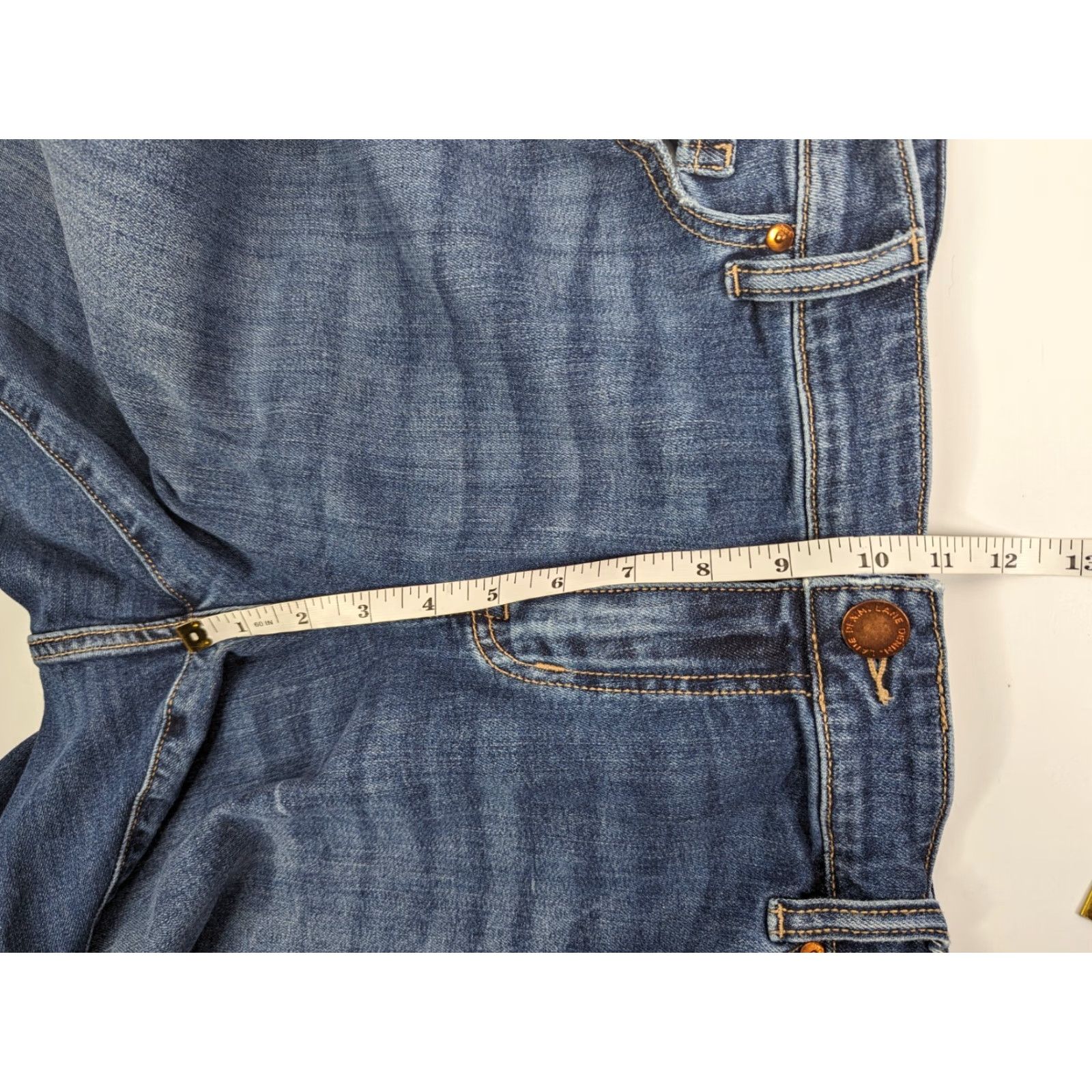 Vintage Lane Bryant Jeans Boyfriend 14 Blue Cotton Blend Denim Mid Rise Relaxed Slimming Comfort Stretch Plus Womens N/A Size 36" / US 14 / IT 50 - 7 Thumbnail