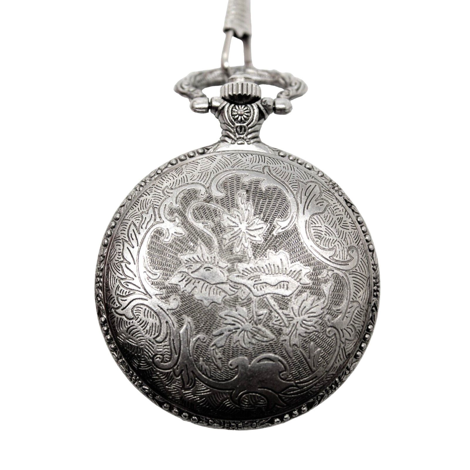 Other Retro Style Quartz Pocket Watch • Biker • 26 inch Chain Size ONE SIZE - 3 Thumbnail