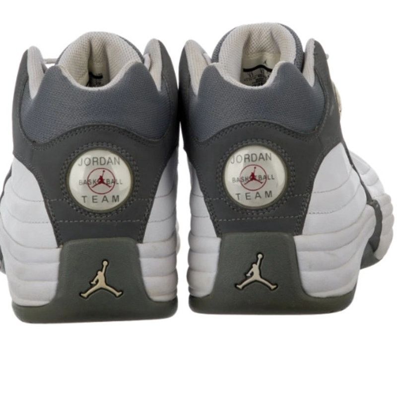 Jordan Sneakers Team 1 Air Leather Gray/White Sz 11