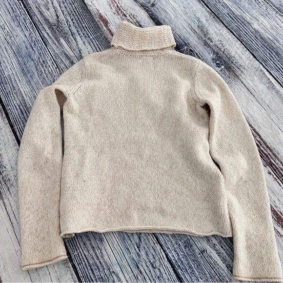 Gap Vintage 2006 GAP Women's Oatmeal Beige Turtleneck Sweater | Size S / US 4 / IT 40 - 3 Thumbnail