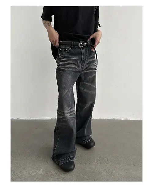 Jean VIBE washed faded flared grunge baggy yuppie jeans Size US 32 / EU 48 - 1 Thumbnail