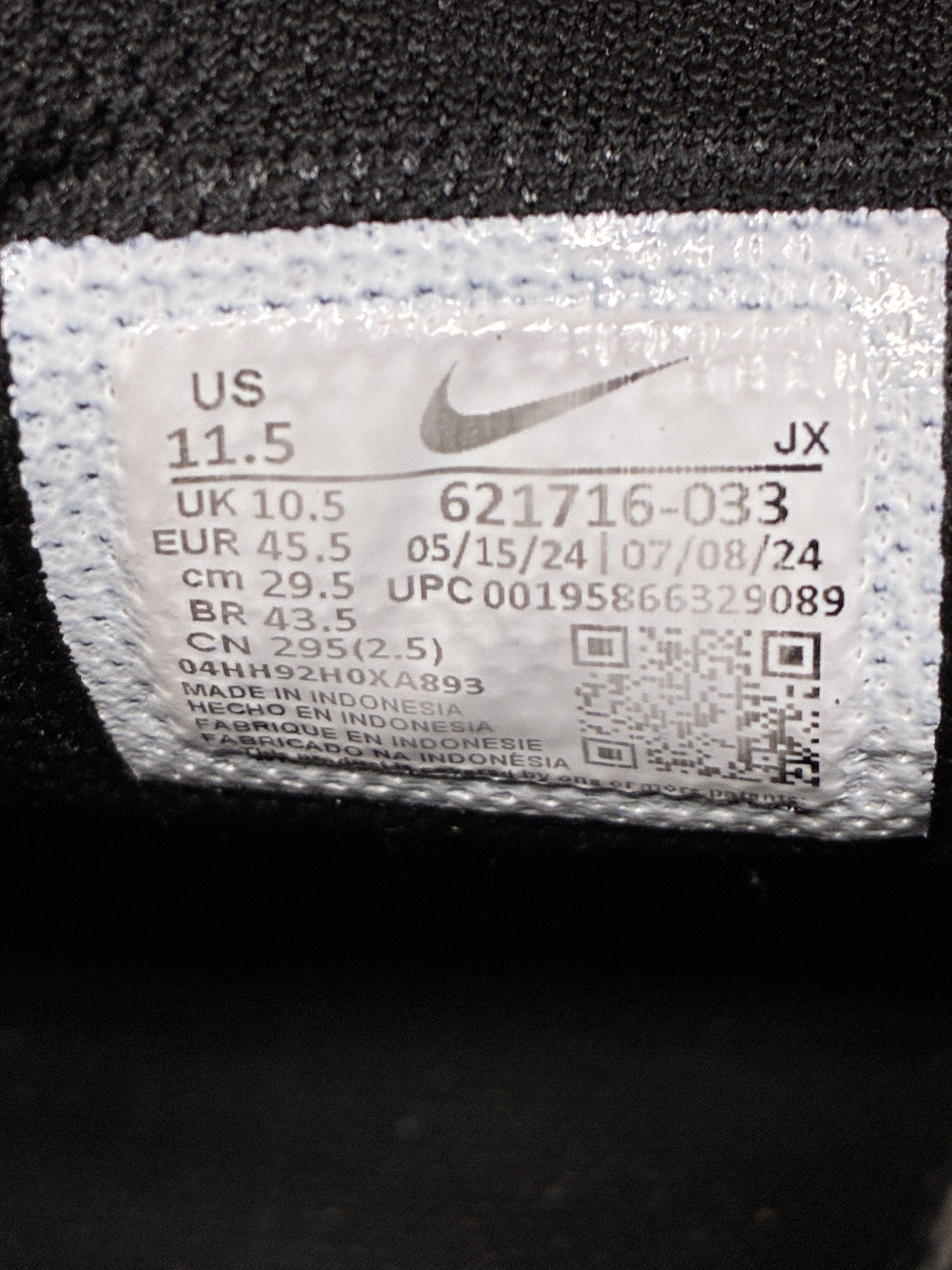 Nike Nike Reax 8 TR Mesh Black White Training Men's Size 11.5 Size US 11.5 / EU 44-45 - 7 Thumbnail