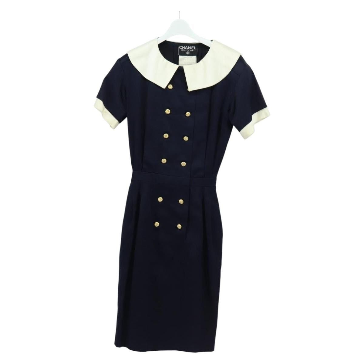 Chanel Chanel One Piece Cotton Navy CC Shirt Size ONE SIZE - 1 Thumbnail