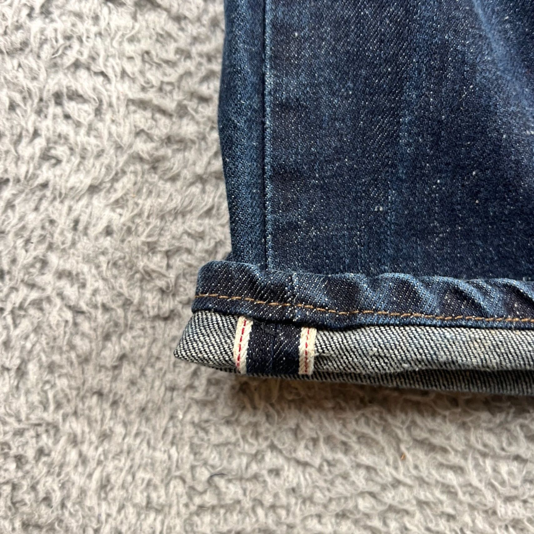 Denime William Rast Jeans Men 36x32 Blue Tapered Button Fly Selvedge Raw Denim Casual Size US 36 / EU 52 - 2 Thumbnail
