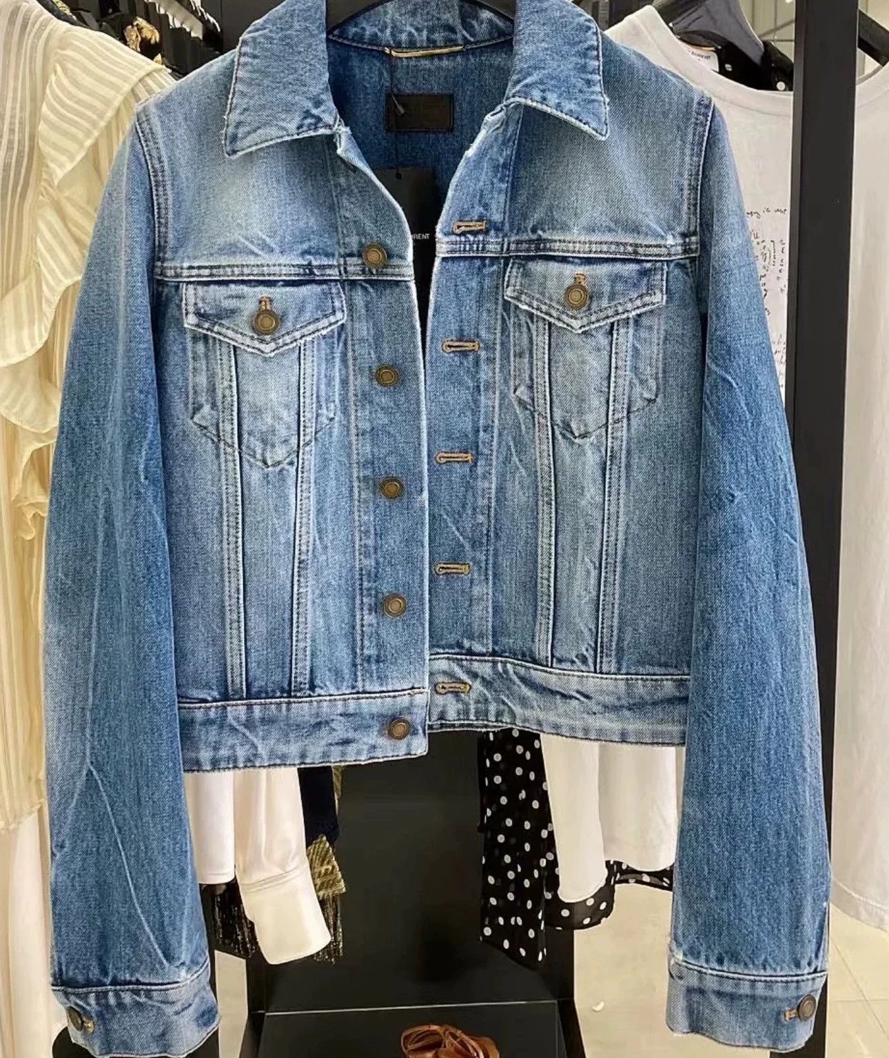 Saint Laurent Paris Saint Laurent Paris Short denim jacket Size US XS / EU 42 / 0 - 1 Thumbnail