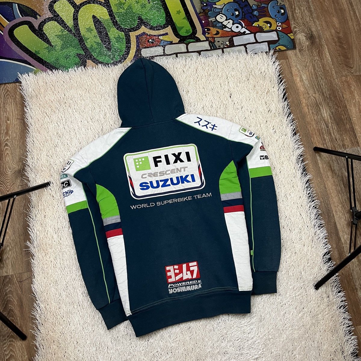 Other Suzuki jacket Crescent Racing Team Fixi Zip Hoodie Motorex Size US L / EU 52-54 / 3 - 2 Thumbnail