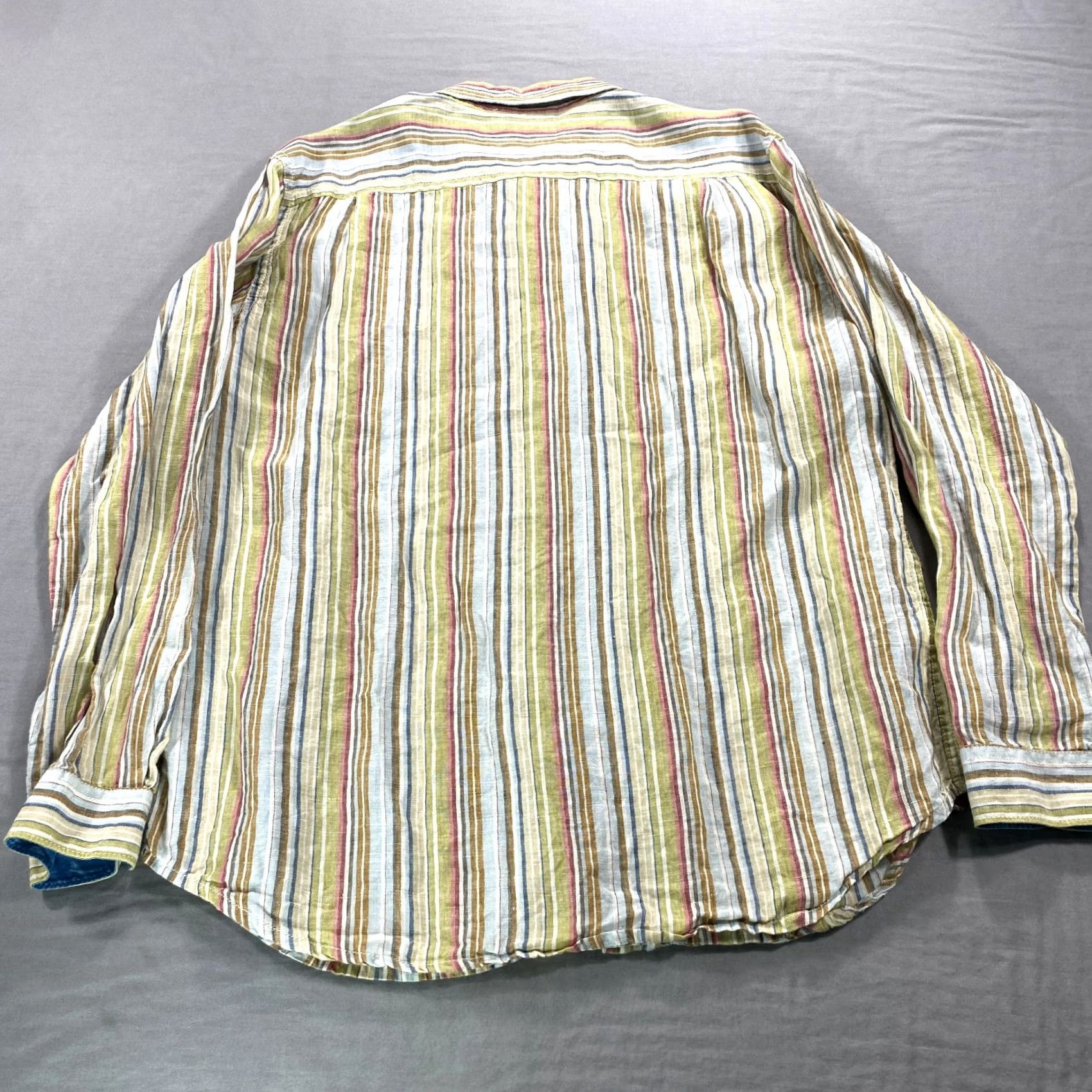 Tommy Bahama Tommy Bahama Shirt Mens XL Striped Linen Button-Up Relaxed Beach Resort Hanai, Aloha, Hawaiian, Multicolor, Linen, Button-Up, Casual, 90s Size US XL / EU 56 / 4 - 2 Thumbnail