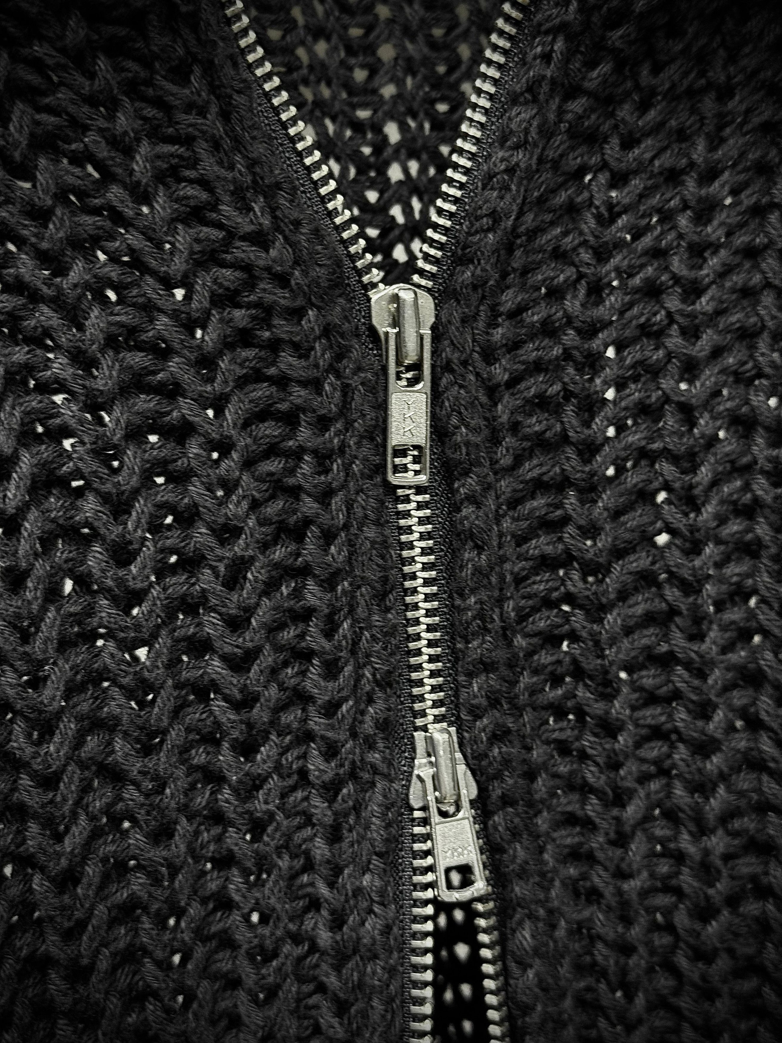 Ann Demeulemeester Ann Demeulemeester Cotton Knit Zip Mock Neck Sweater Size US XS / EU 42 / 0 - 6 Thumbnail