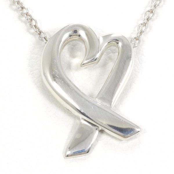 Tiffany & Co. Tiffany & Co. Tiffany Paloma Picasso Loving Heart Silver Necklace Metal Necklace Size ONE SIZE - 1 Thumbnail