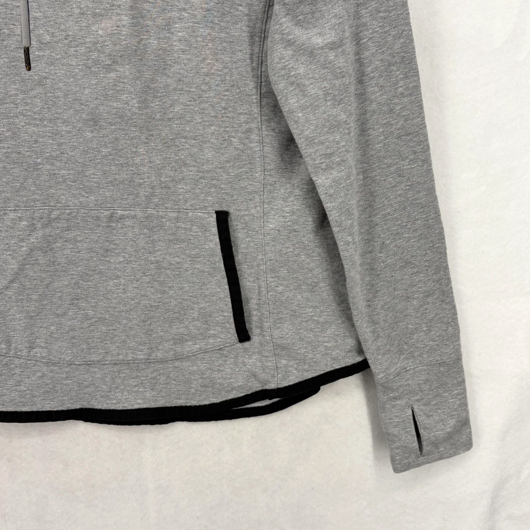 Athleta Athleta Sentry Hoodie Womens Large Gray Cowl Neck Thumbholes Stretch Size L / US 10 / IT 46 - 3 Thumbnail