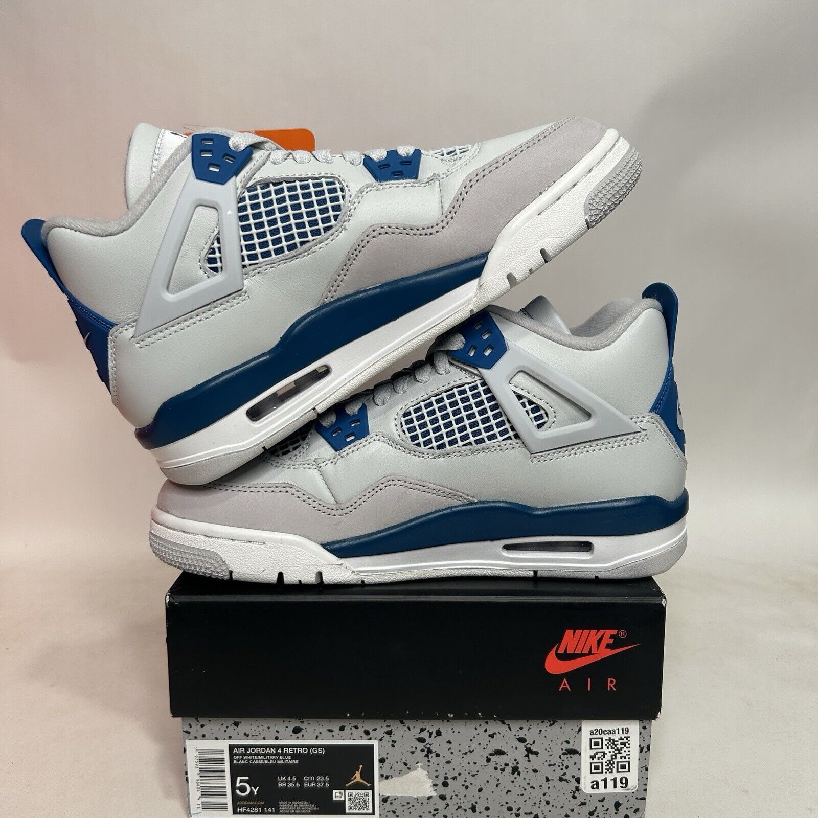 Nike Air Jordan 4 Retro GS “Military/Industrial Blue” 2024