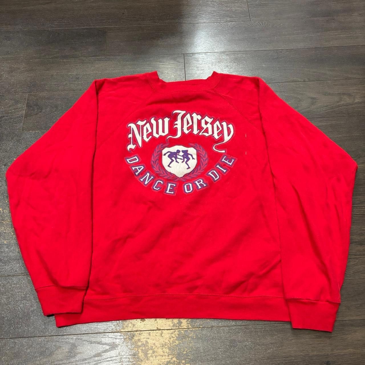 Hanes Vintage New Jersey dance or die crewneck sweatshirt 90s L/XL Size US XL / EU 56 / 4 - 3 Thumbnail