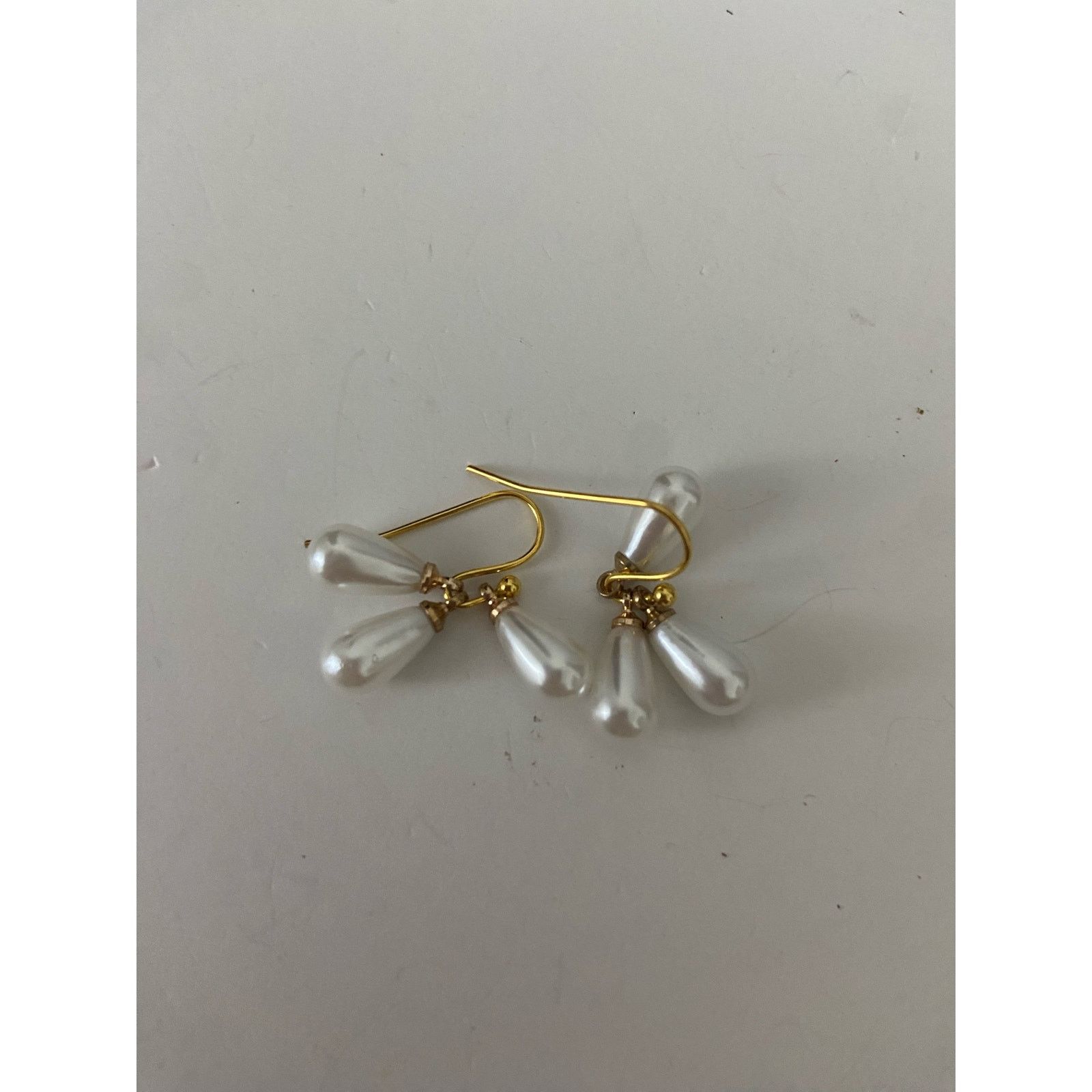 Handmade Faux pearl earrings gold tone Size ONE SIZE - 3 Thumbnail