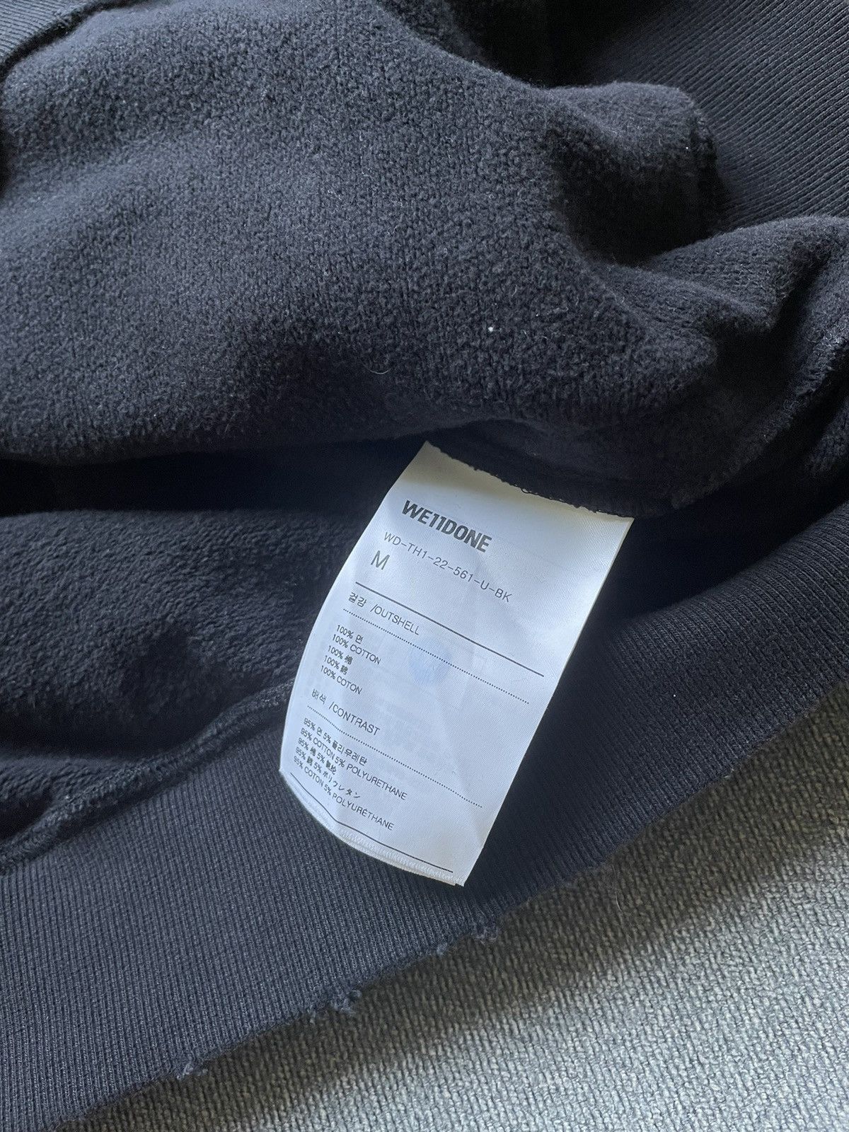 WE11DONE Distressed Oversized Hoodie Size US M / EU 48-50 / 2 - 5 Thumbnail