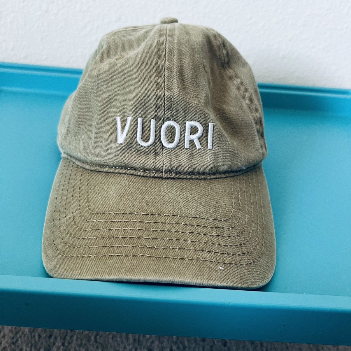 Vuori Vuori Unisex Dad Hat Green Adjustable O/S 100% Cotton EUC Size ONE SIZE - 3 Thumbnail