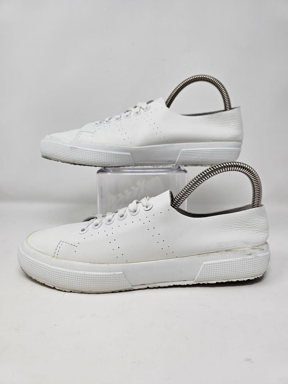 Superga Supergra Sport White Leather Sneakers Size US 8.5 / IT 38.5 - 2 Thumbnail