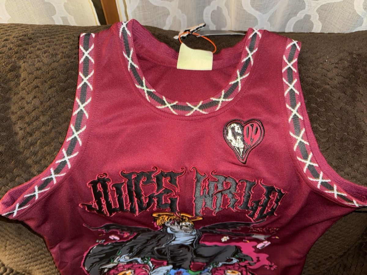 Rap Tees Brand X “Juice Wrld 999” basketball jersey maroon NEW w/tags Size US M / EU 48-50 / 2 - 7 Thumbnail