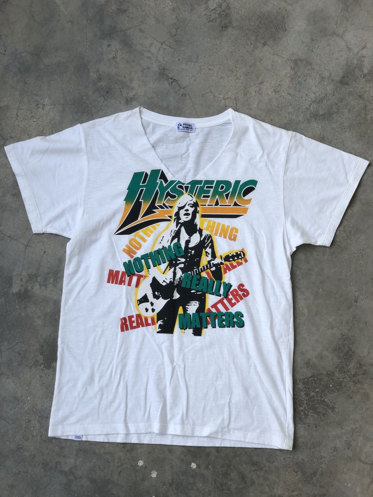 Hysteric Glamour Hysteric Glamour Girl Nothing Really Matter Rasta V Neck Size US L / EU 52-54 / 3 - 4 Thumbnail