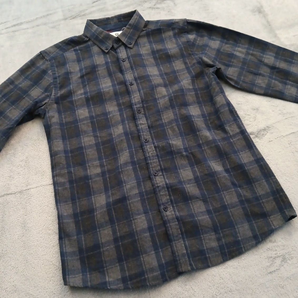Vintage Steel & Jelly Shirt Mens Medium Blue Plaid Long Sleeve Button-Down Cotton Blend Size US M / EU 48-50 / 2 - 4 Thumbnail