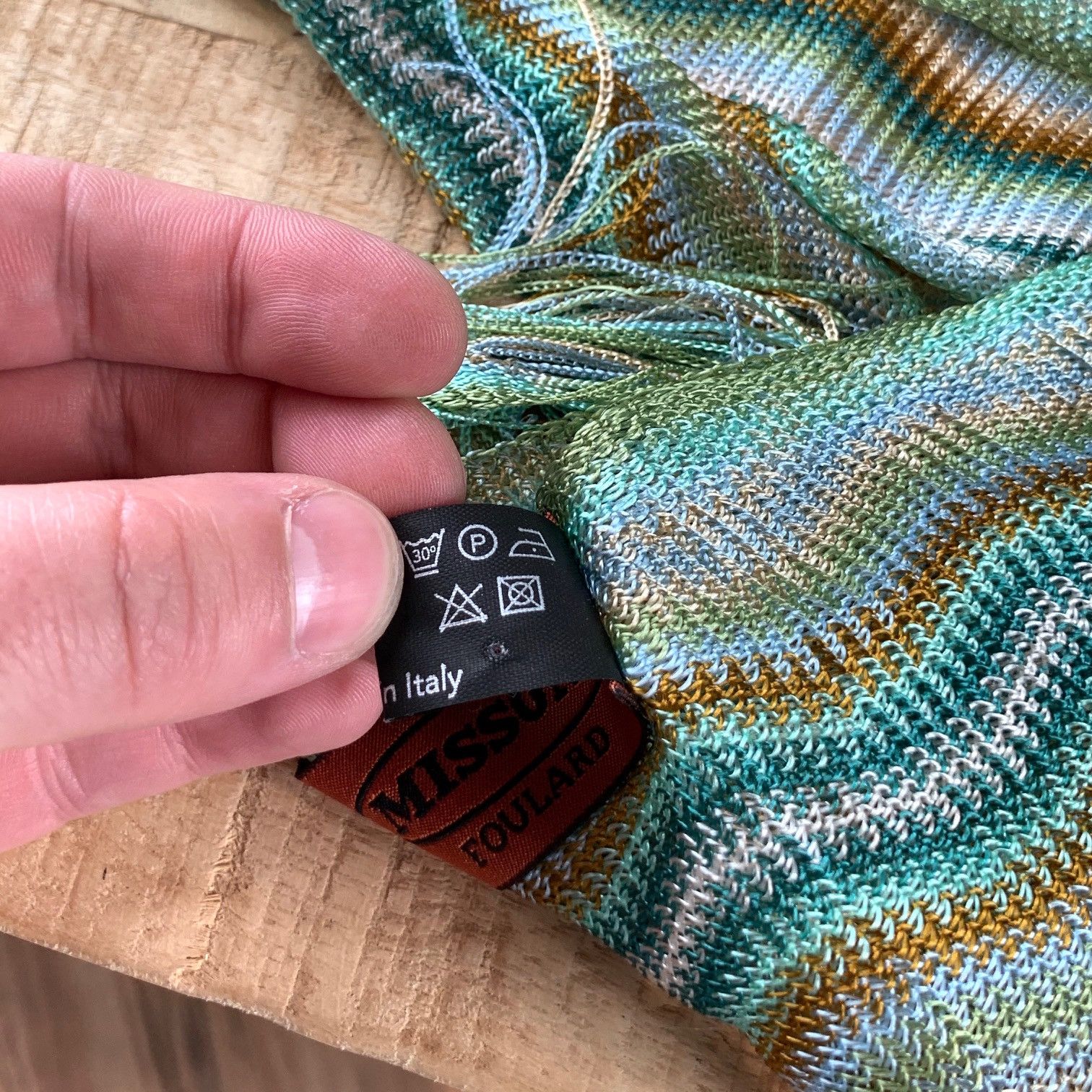 Missoni Missoni Green and Orange Wave Scarf Size ONE SIZE - 4 Thumbnail