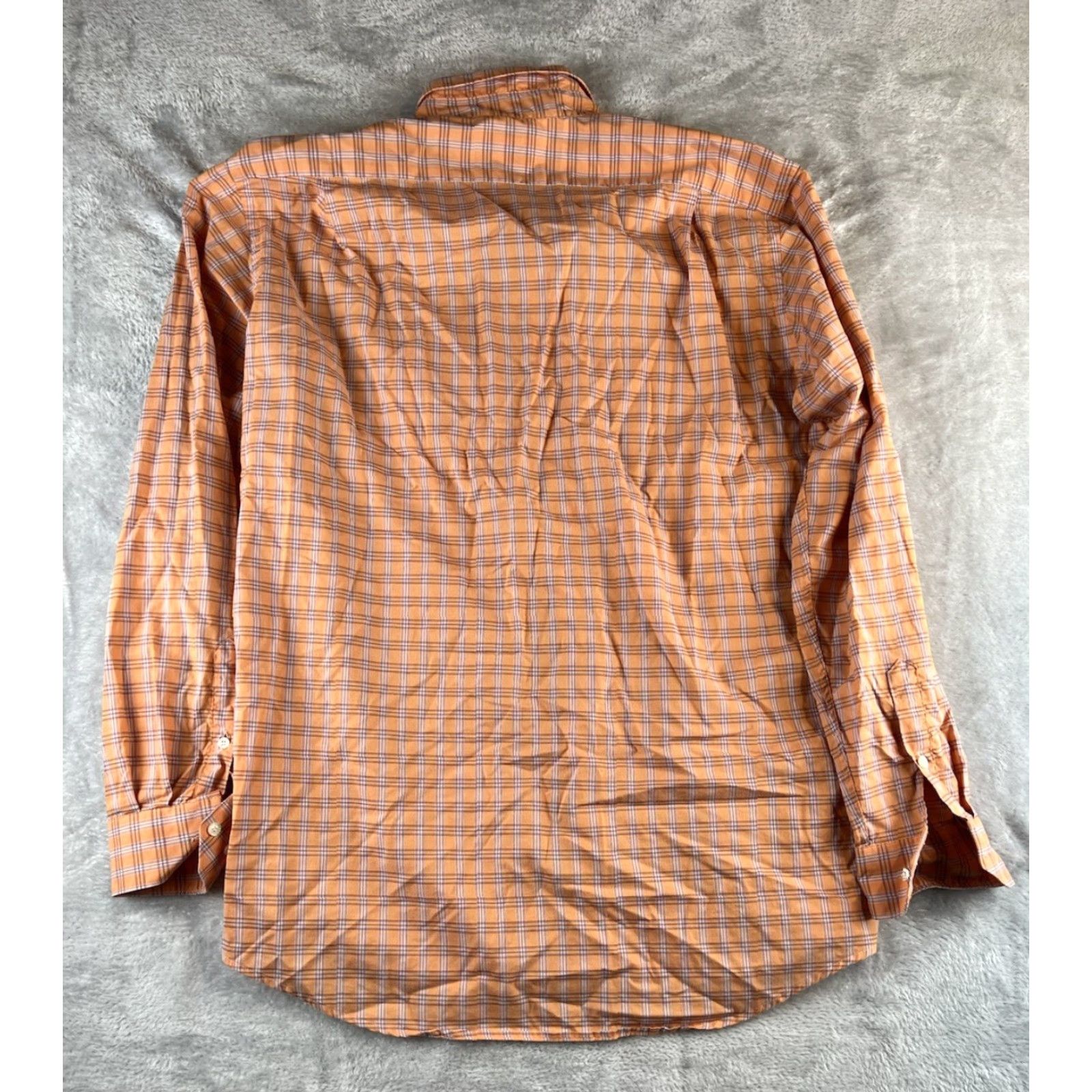 Lacoste VINTAGE Lacoste Shirt Men’s Large 42 Orange Plaid Button Up Cotton Long Sleeve READ Size US L / EU 52-54 / 3 - 2 Thumbnail