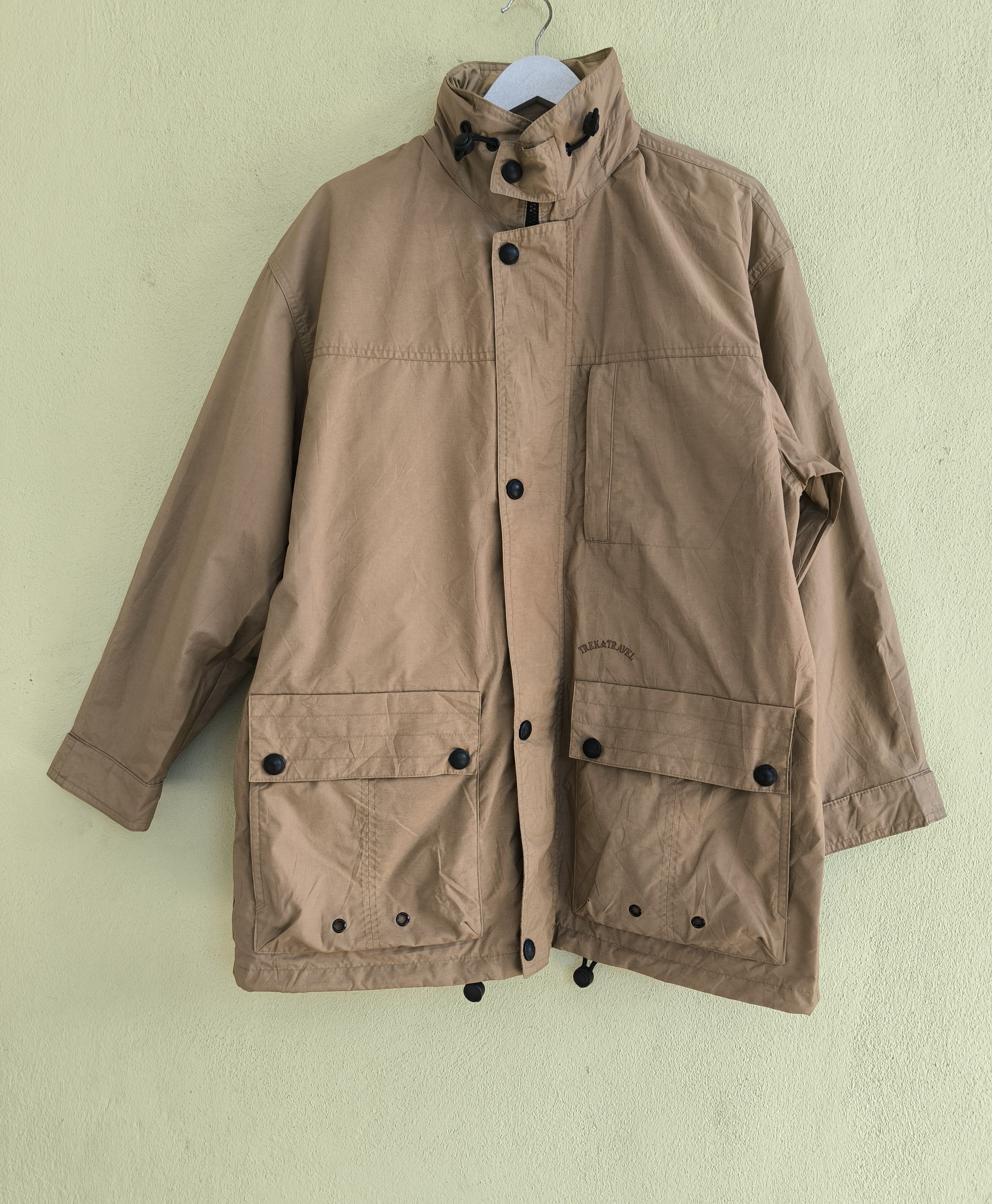 Japanese Brand TREK & TRAVEL BUSINESS nylon jacket with hoodie Size US S / EU 44-46 / 1 - 1 Thumbnail