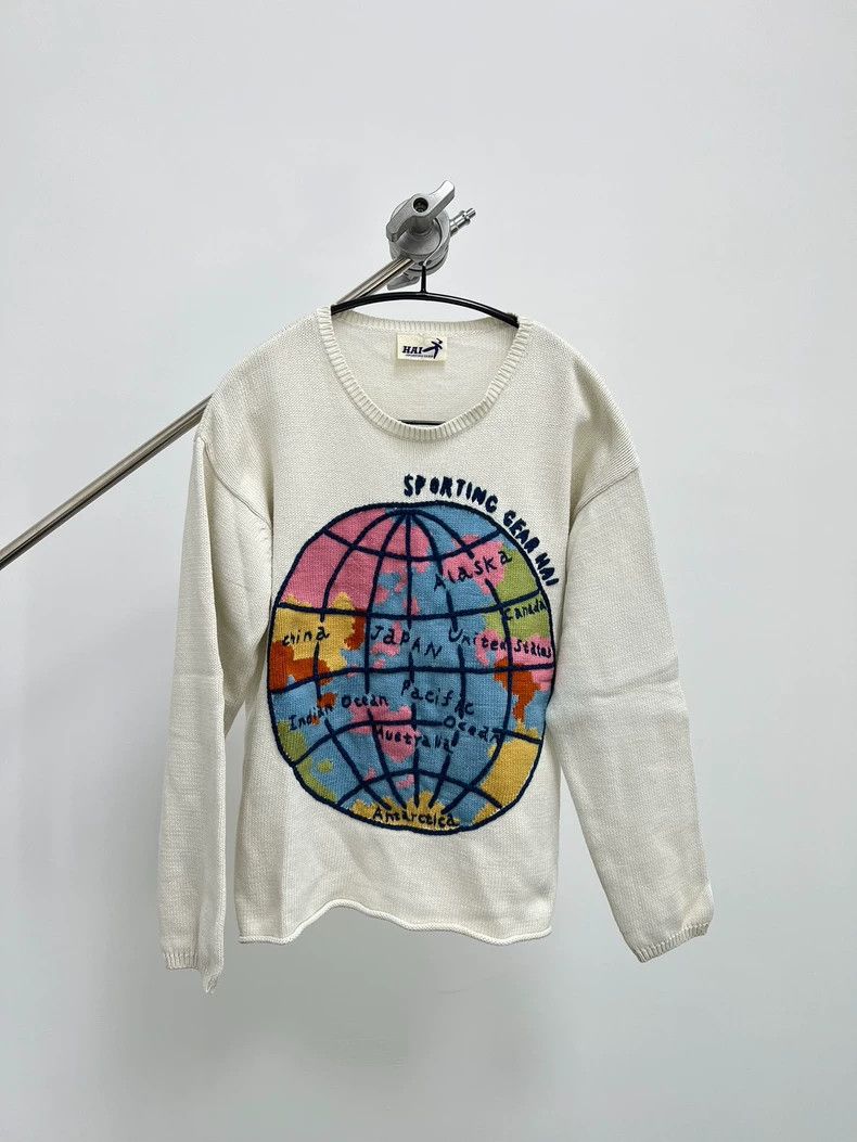 Issey Miyake issey miyake Earth embroidered boxy sweater 2503-Nextarrow Size US M / EU 48-50 / 2 - 2 Thumbnail