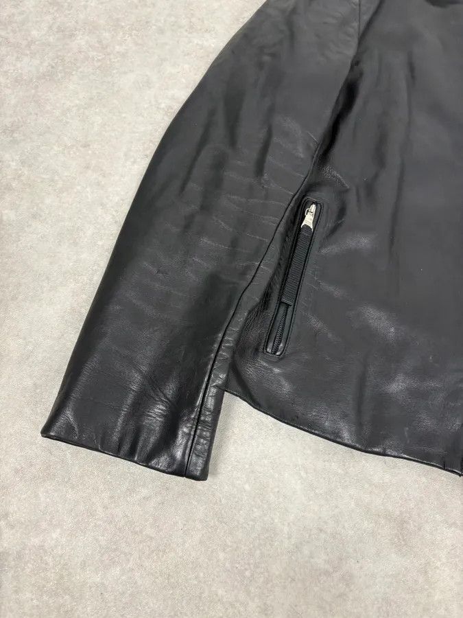 Prada AW1999 Prada Black Minimalist Biker Leather Jacket Size M / US 6-8 / IT 42-44 - 8 Thumbnail