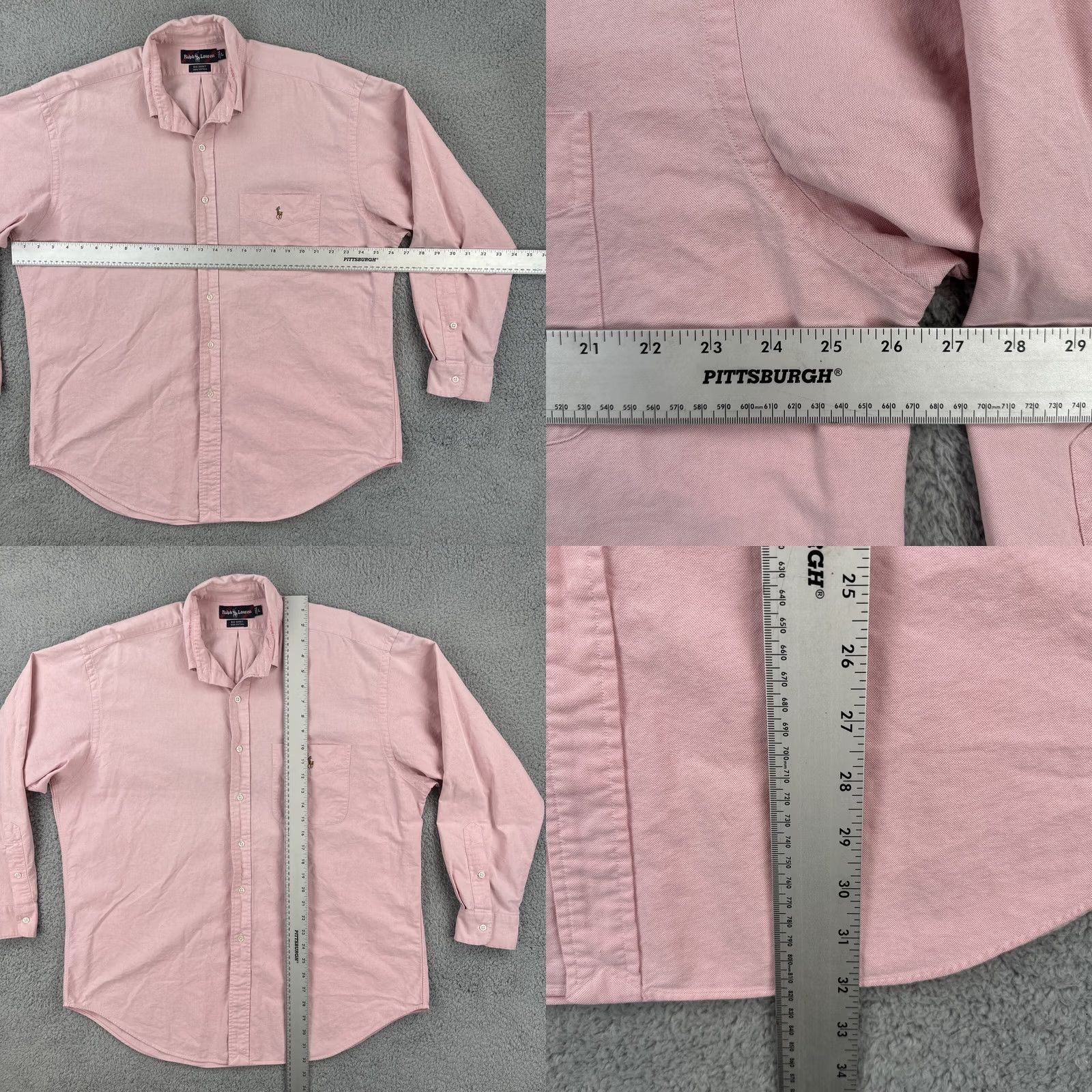 Polo Ralph Lauren Polo Ralph Lauren Shirt Button-Up Long Sleeve Pink L Men’s Casual Preppy Pocket Embroidered Knit Cotton Shirt Size US L / EU 52-54 / 3 - 8 Thumbnail