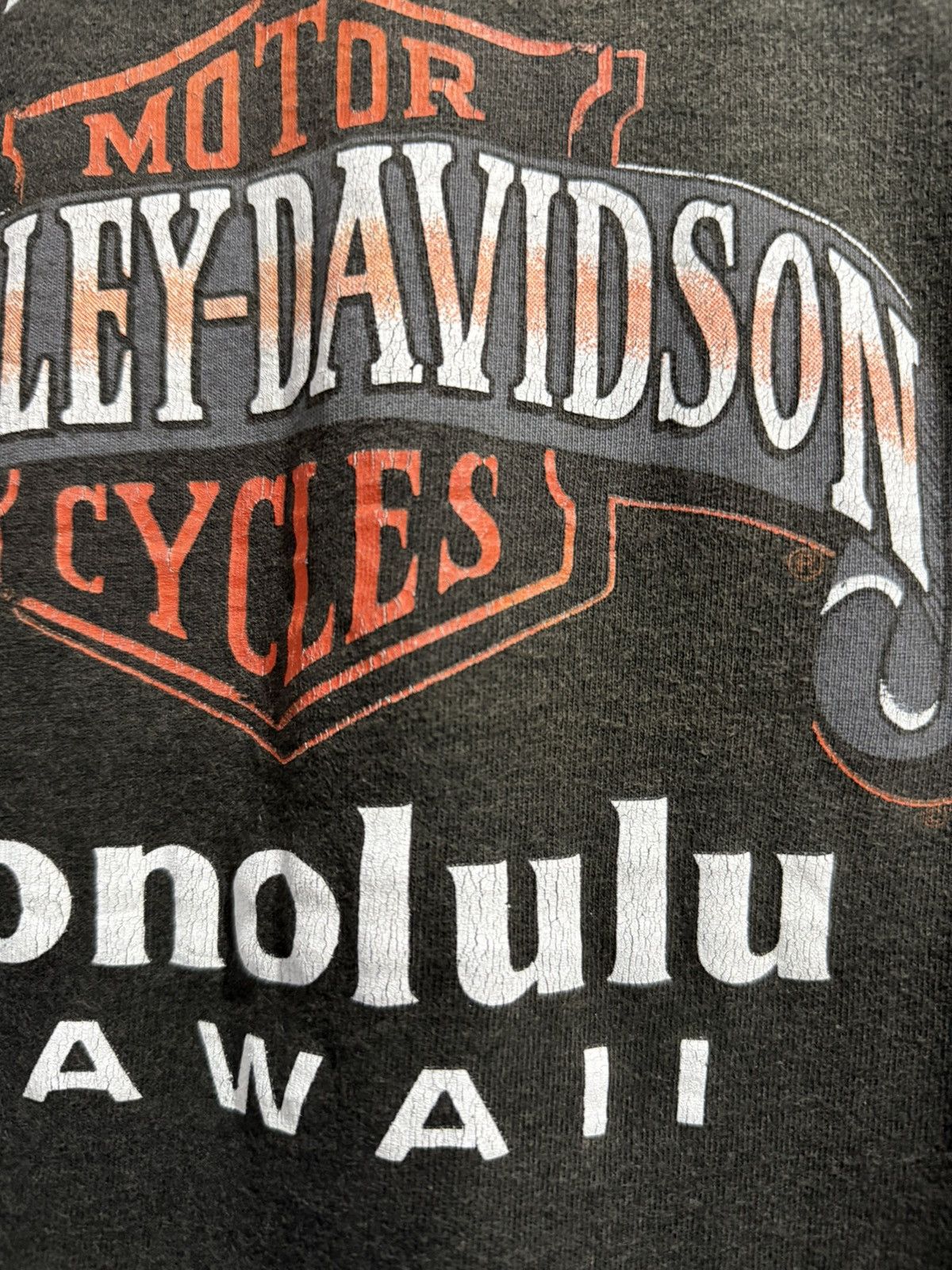 Anvil × Harley Davidson × Vintage Thrashed Vintage 90sHarley Davidson Pocket Sun Faded Anvil T Size US M / EU 48-50 / 2 - 8 Thumbnail
