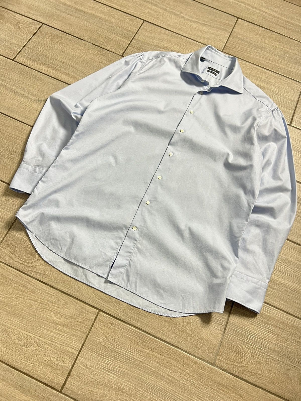 Suitsupply Suitsupply Luxury Shirt Long Sleeve Blue French Cuff Vintage Size US M / EU 48-50 / 2 - 16 Thumbnail