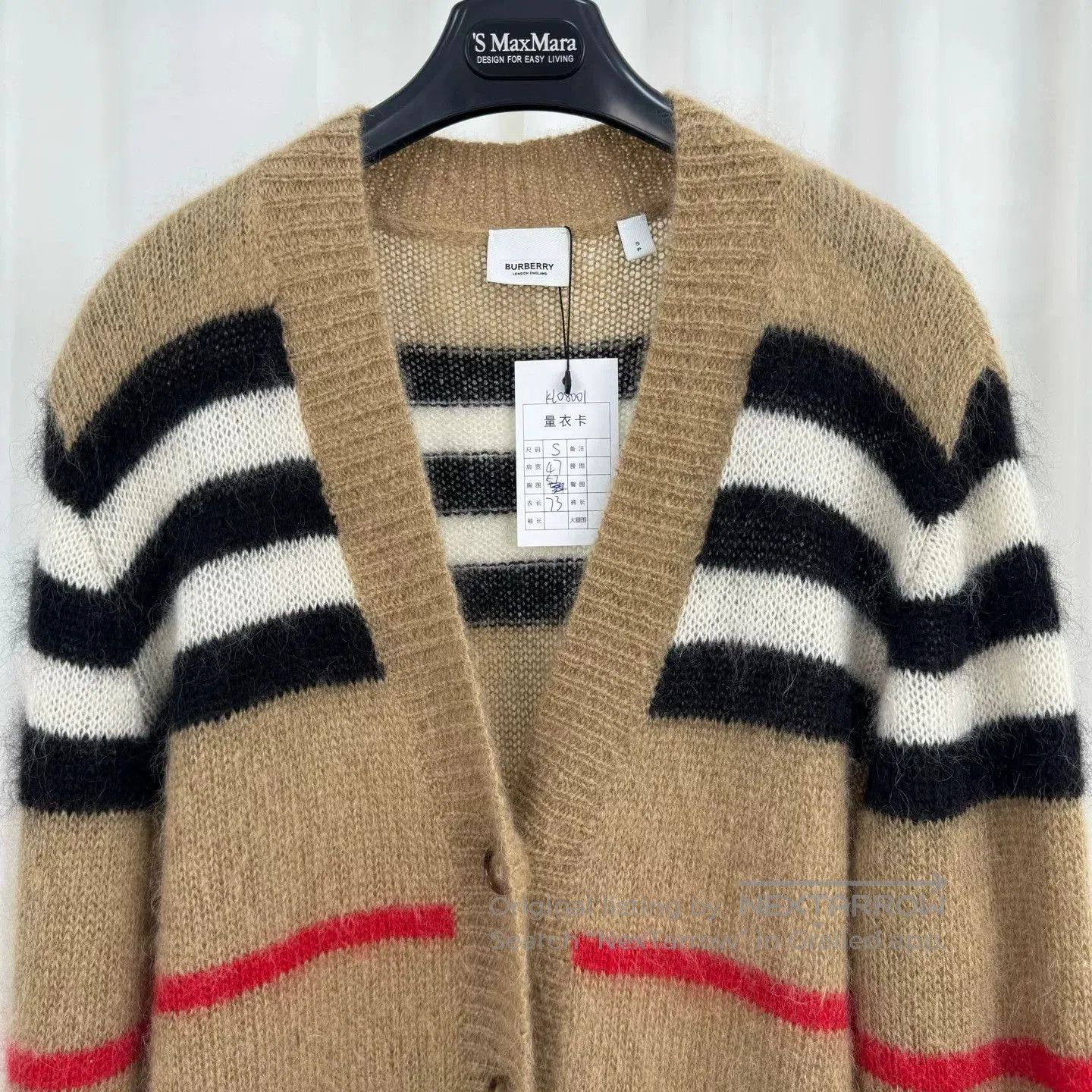 Burberry Burberry Mohair Classic Check Cardigan. Size US S / EU 44-46 / 1 - 3 Thumbnail