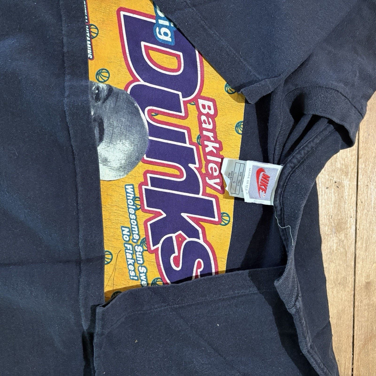 Nike VTG Vintage 80s Nike Charles Barkley Cereal Box Tee Sz L Size US L / EU 52-54 / 3 - 6 Thumbnail